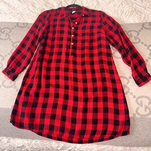 Old Navy Red and Black Buffalo Plaid Dress, S